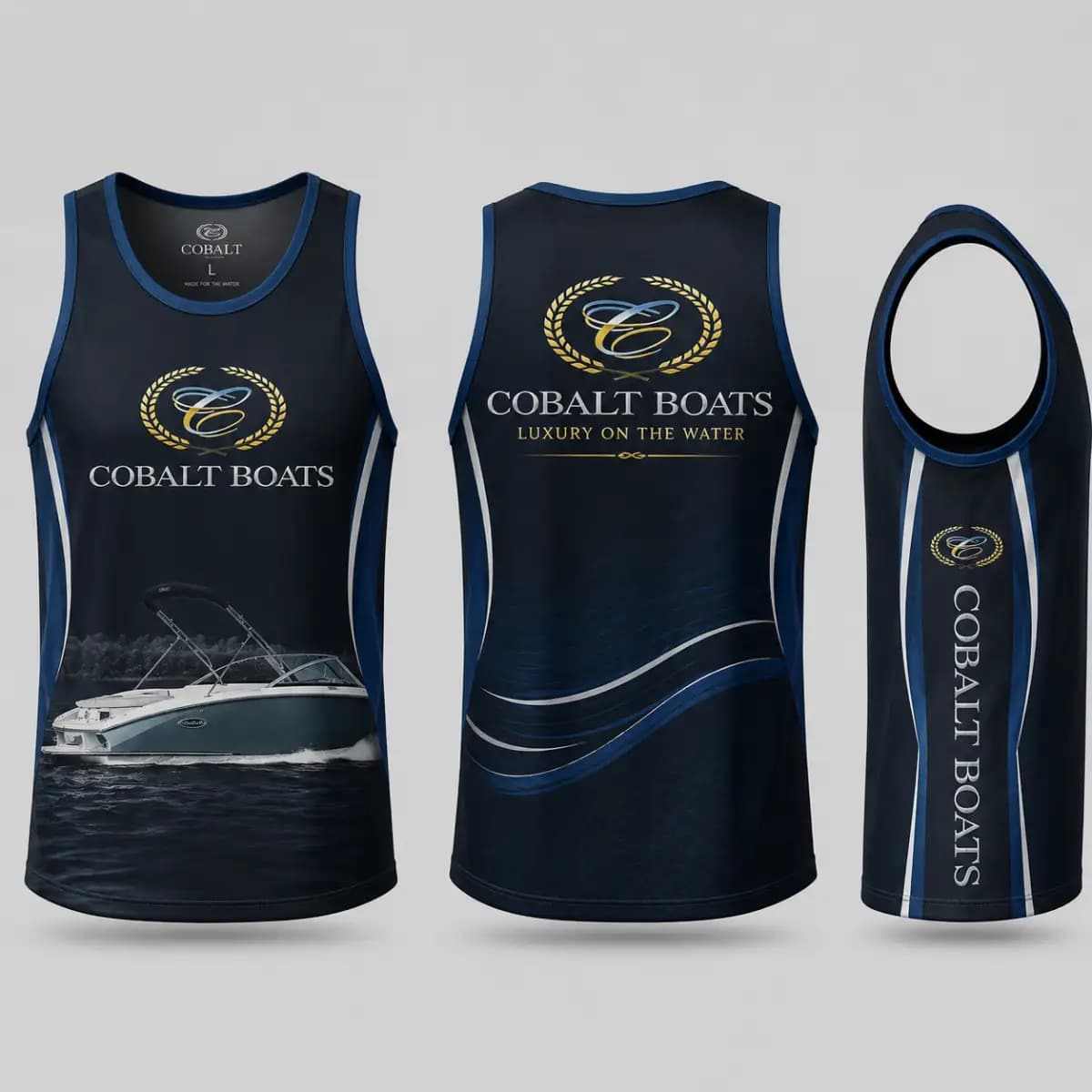 Cobalt boat Tank - Premium Men’s Tank Top