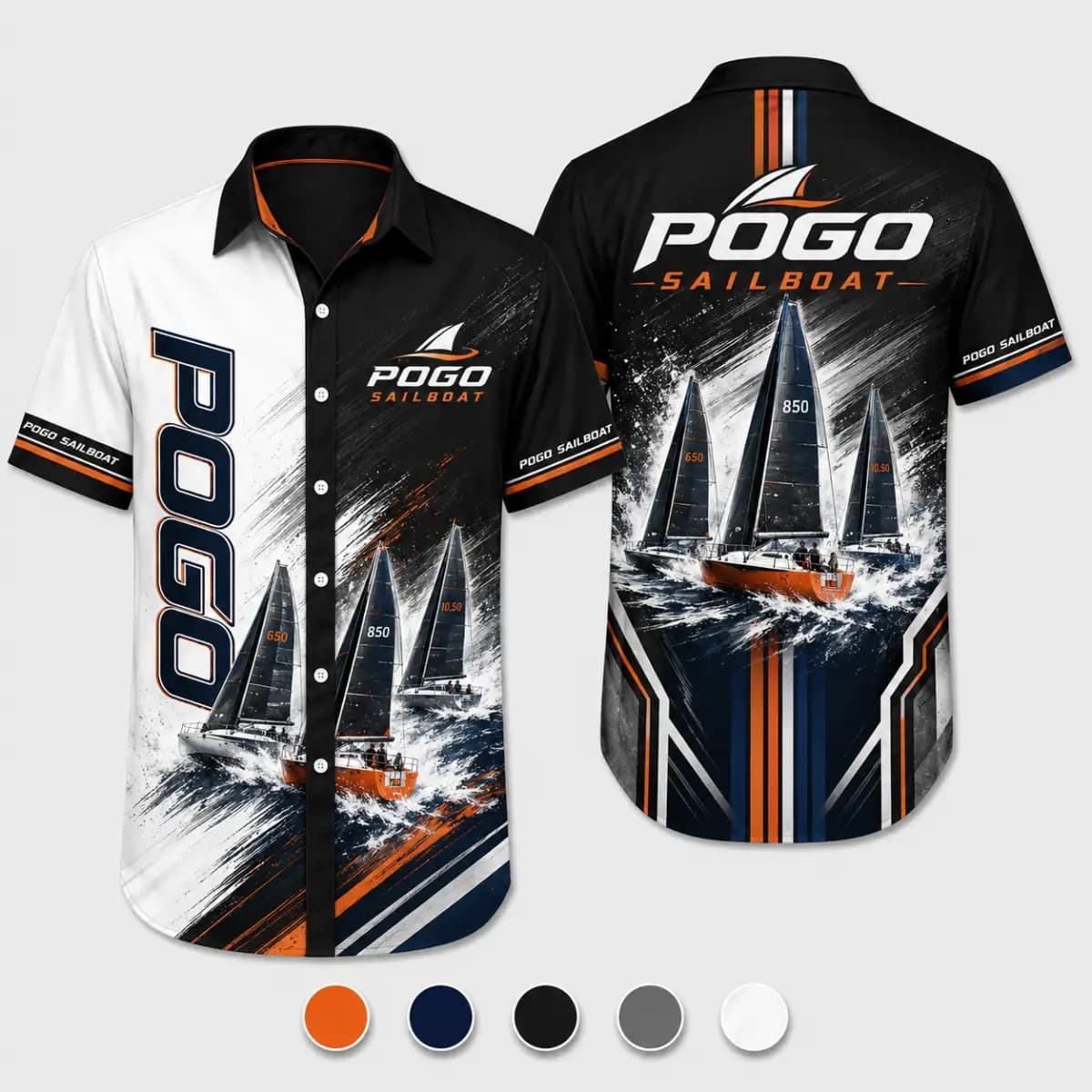 Pogo sailboat shirt - Premium Hawaiian Shirt