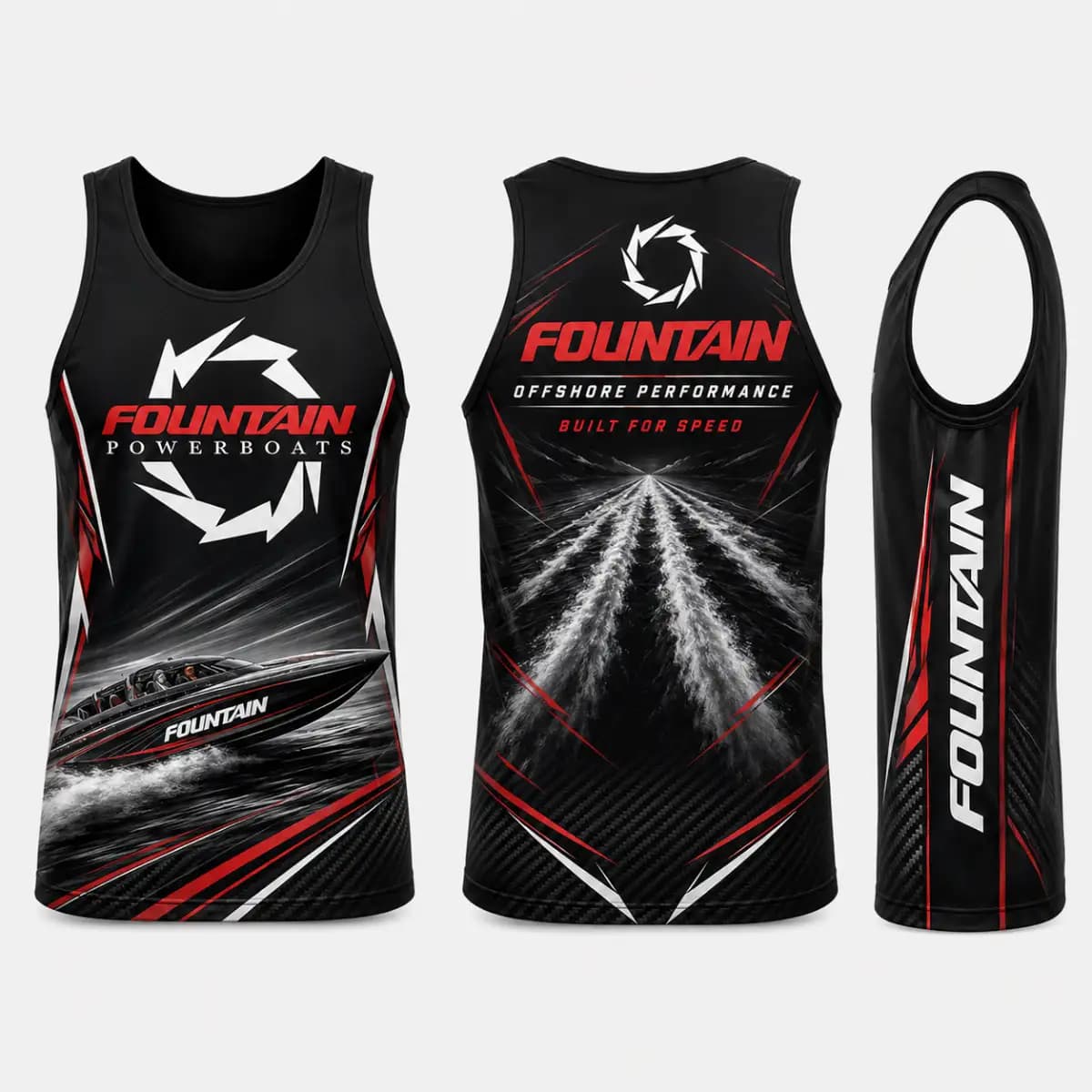 Fountain powerboat Tank - Premium Men’s Tank Top