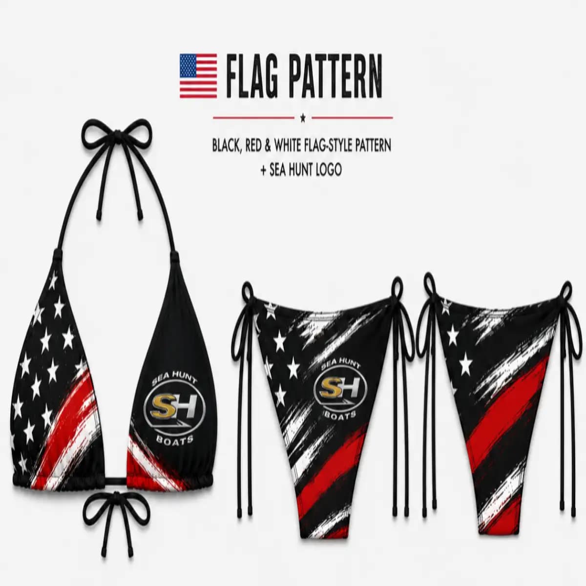 Sea hunt bikini flag - Women’s Triangle String Bikini