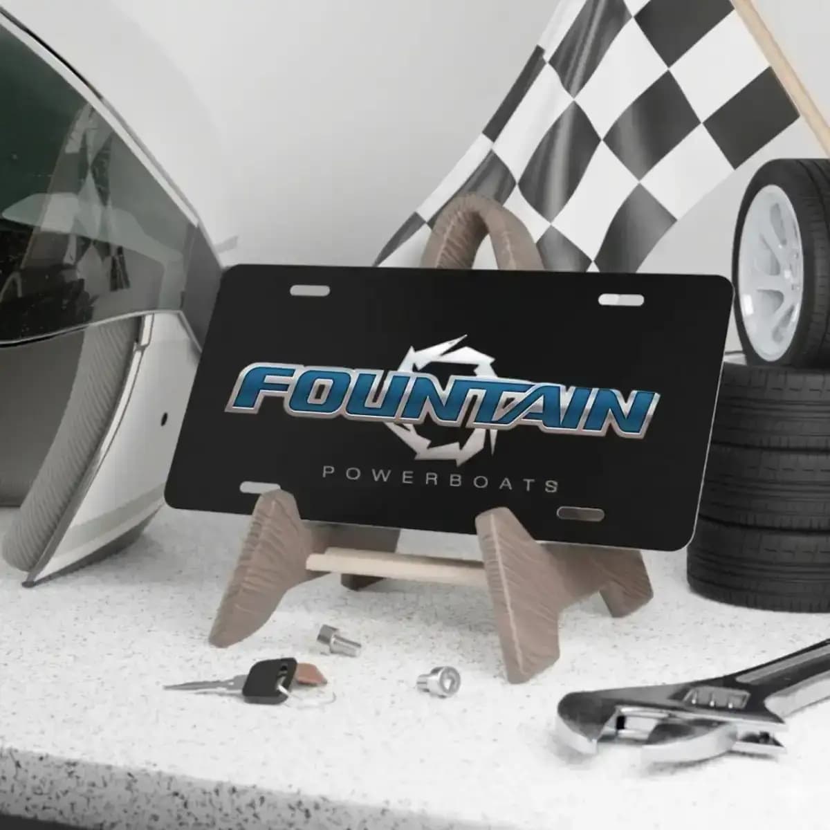 fountain license plate 12 - Boat License Plate