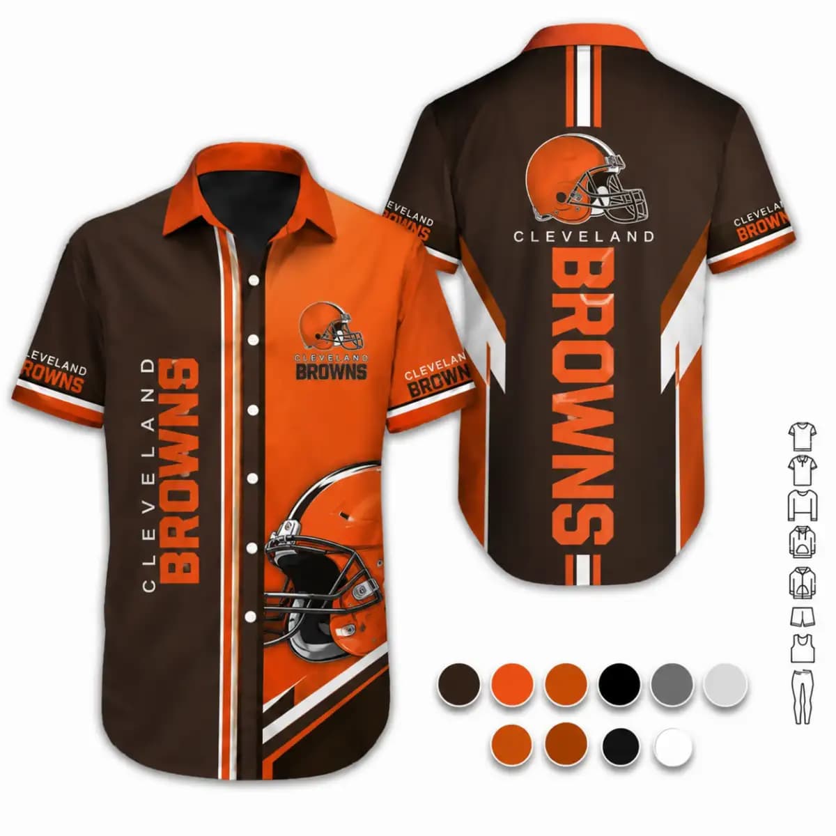 BROWNS - Premium Hawaiian Shirt with Pocket