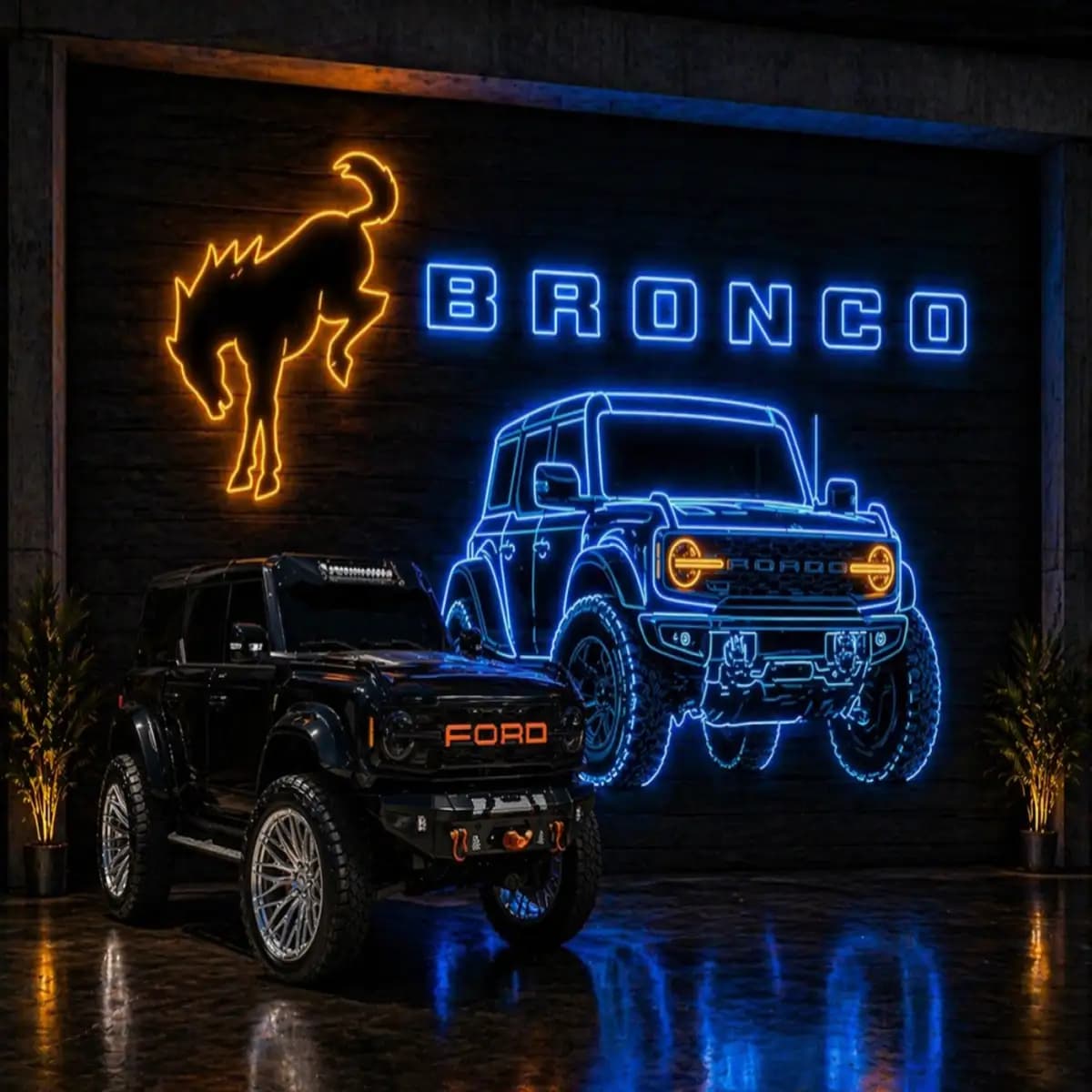 Ford bronco LED 1 - Custom LED Neon Logo Sign