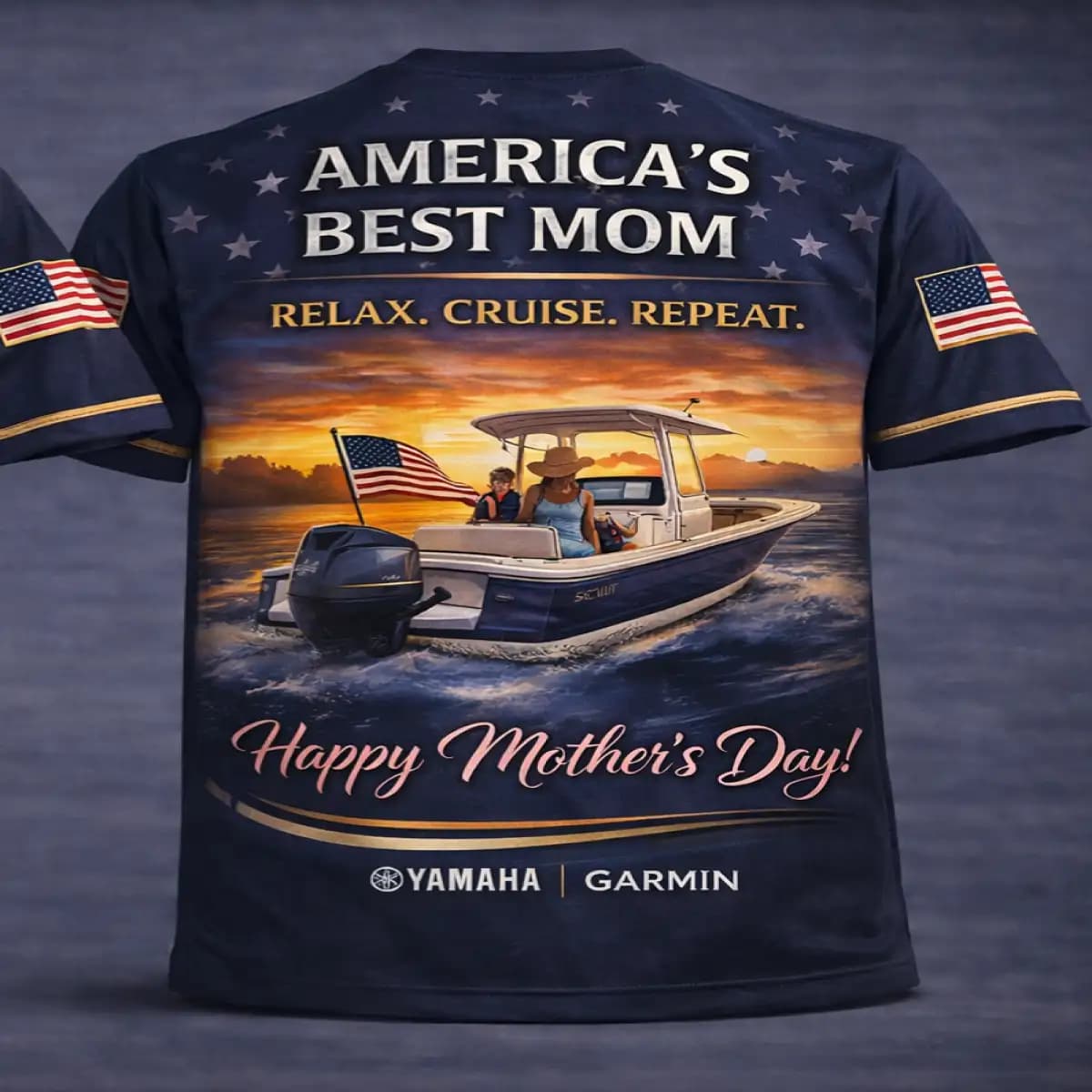 Scout boat mother day - Premium Unisex Short Sleeve T-Shirt
