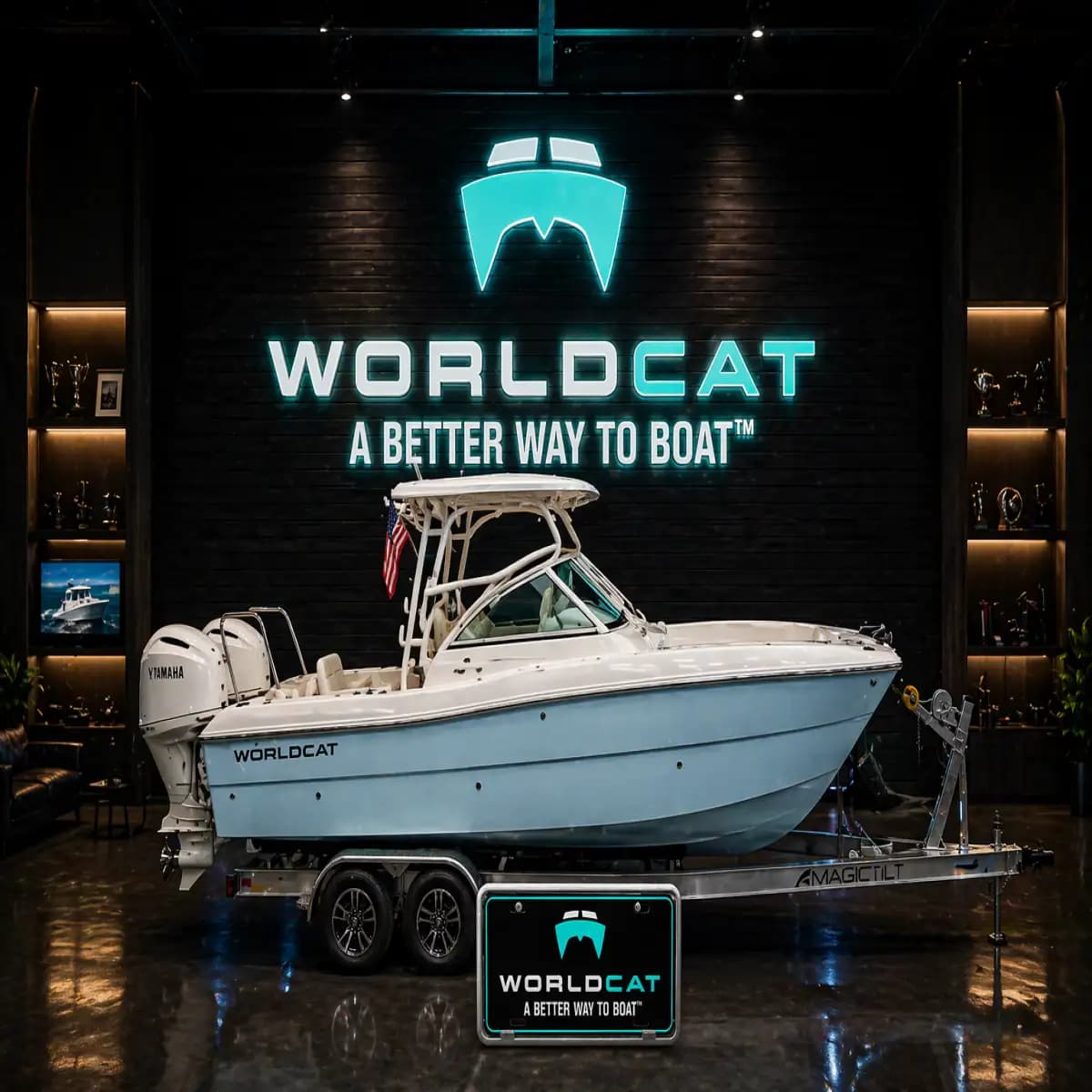 World cat LED 02 - Custom LED Neon Logo Sign