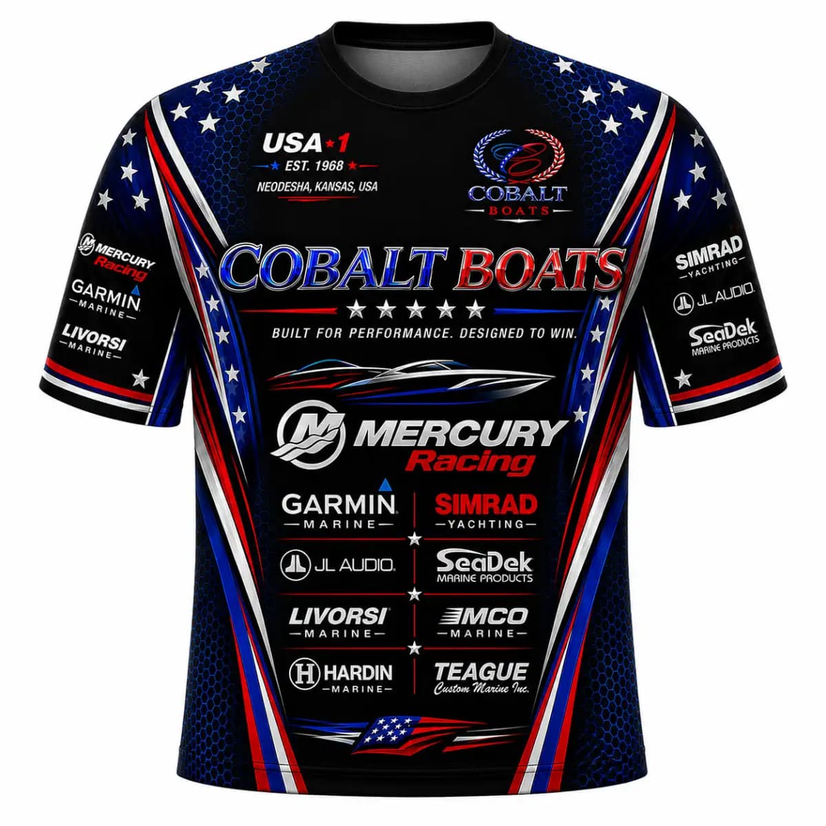 Cobalt boat 534 - Unisex Short Sleeve Jersey
