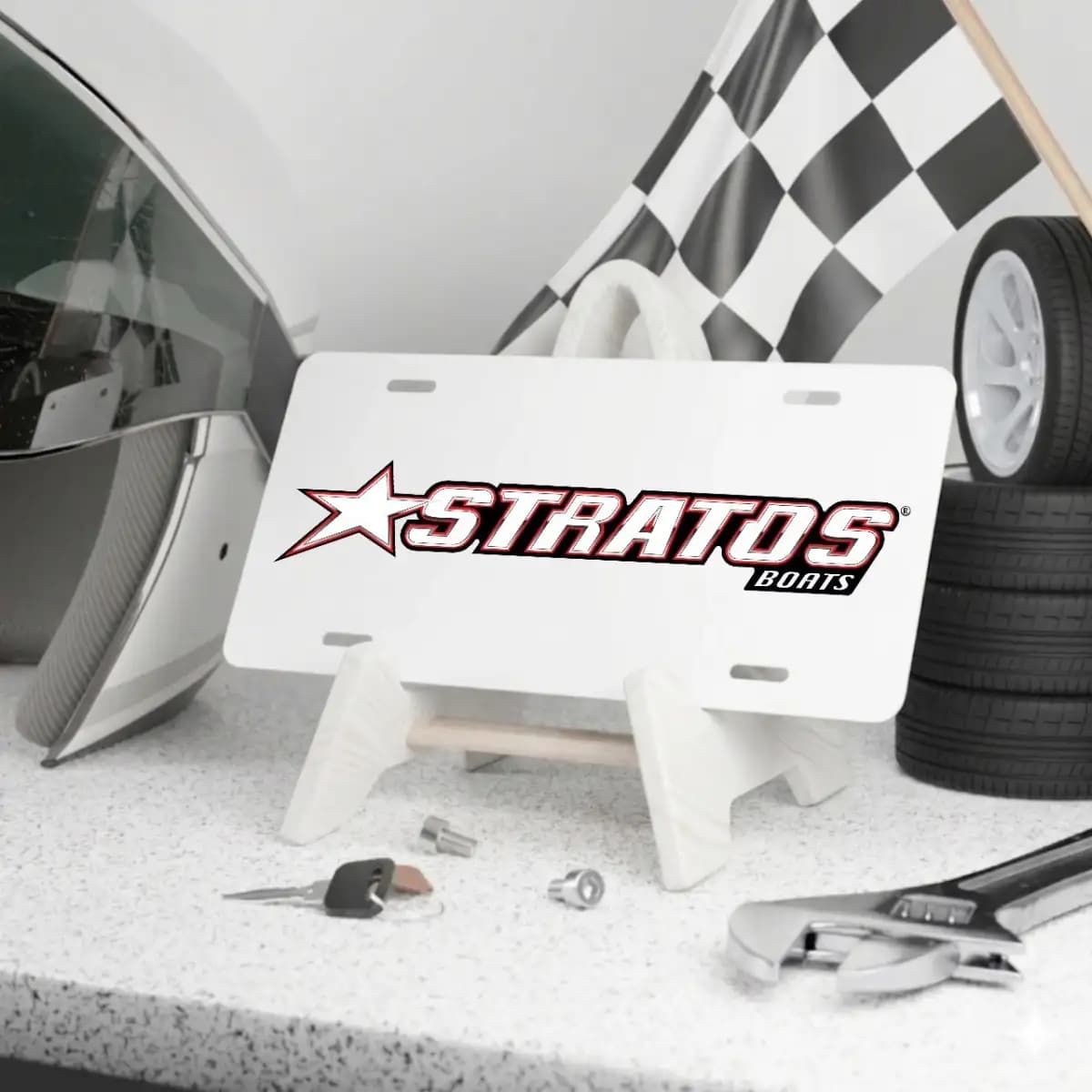 Stratos License Plate 1 - Custom Boat License Plate