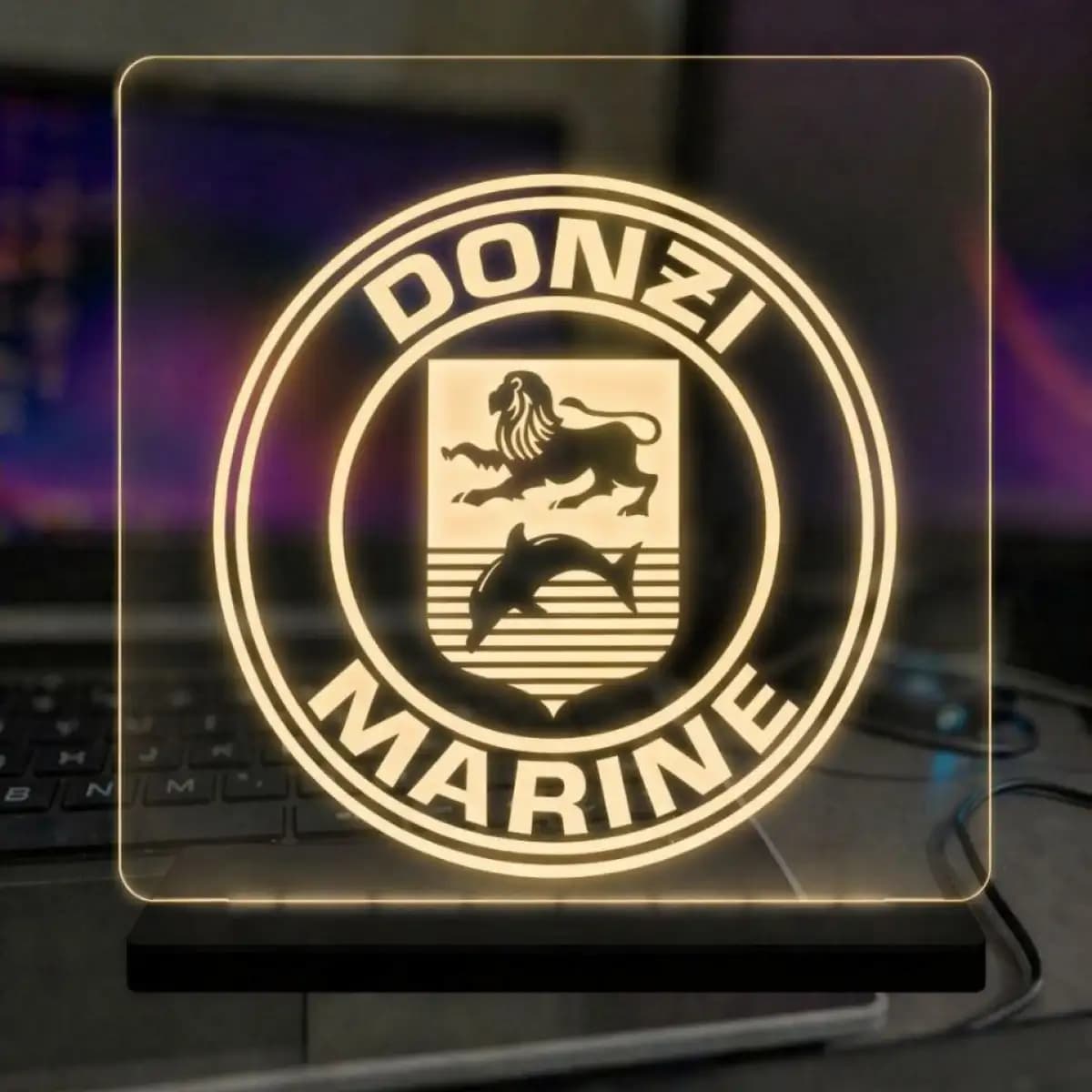 donzi 14 - Custom LED Acrylic Desk Sign