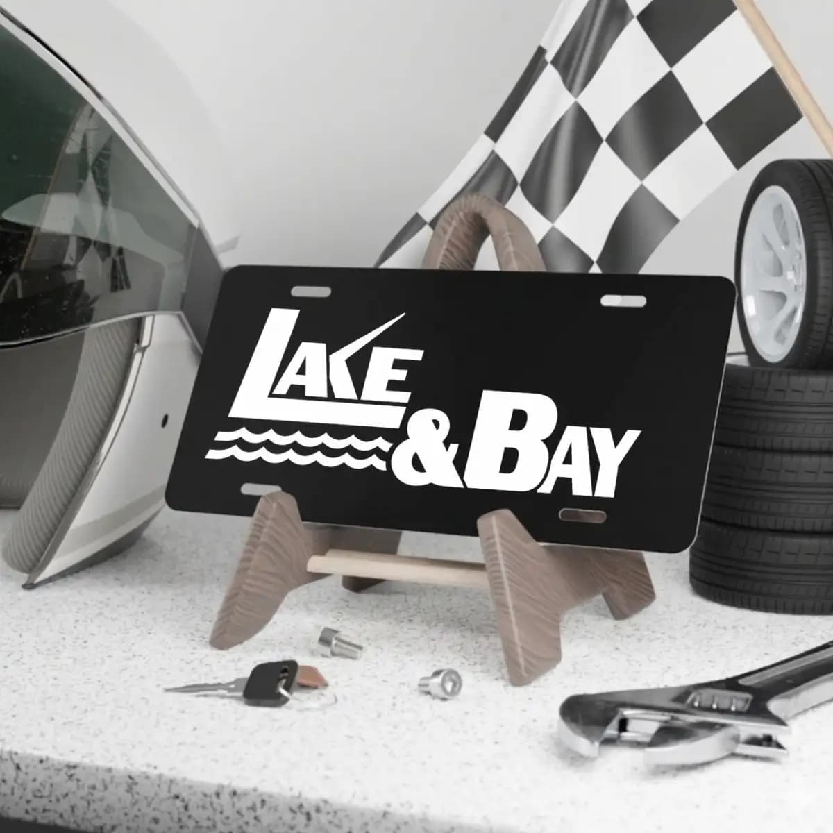 Lake & Bay License Plate 4 - Custom Boat License Plate