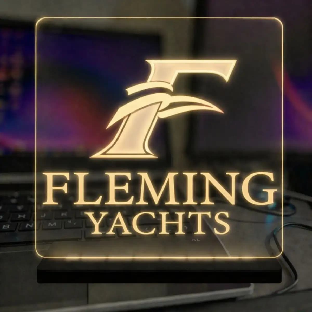fleming 13 - Custom LED Acrylic Desk Sign
