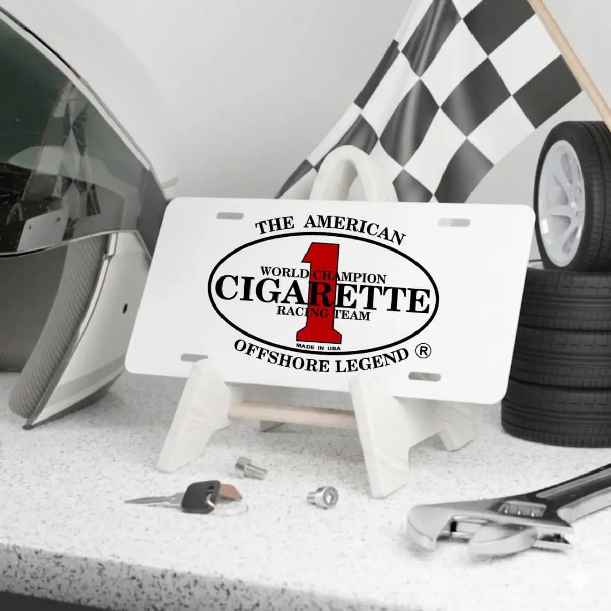 Cigarette License Plate 10 - Custom Boat License Plate