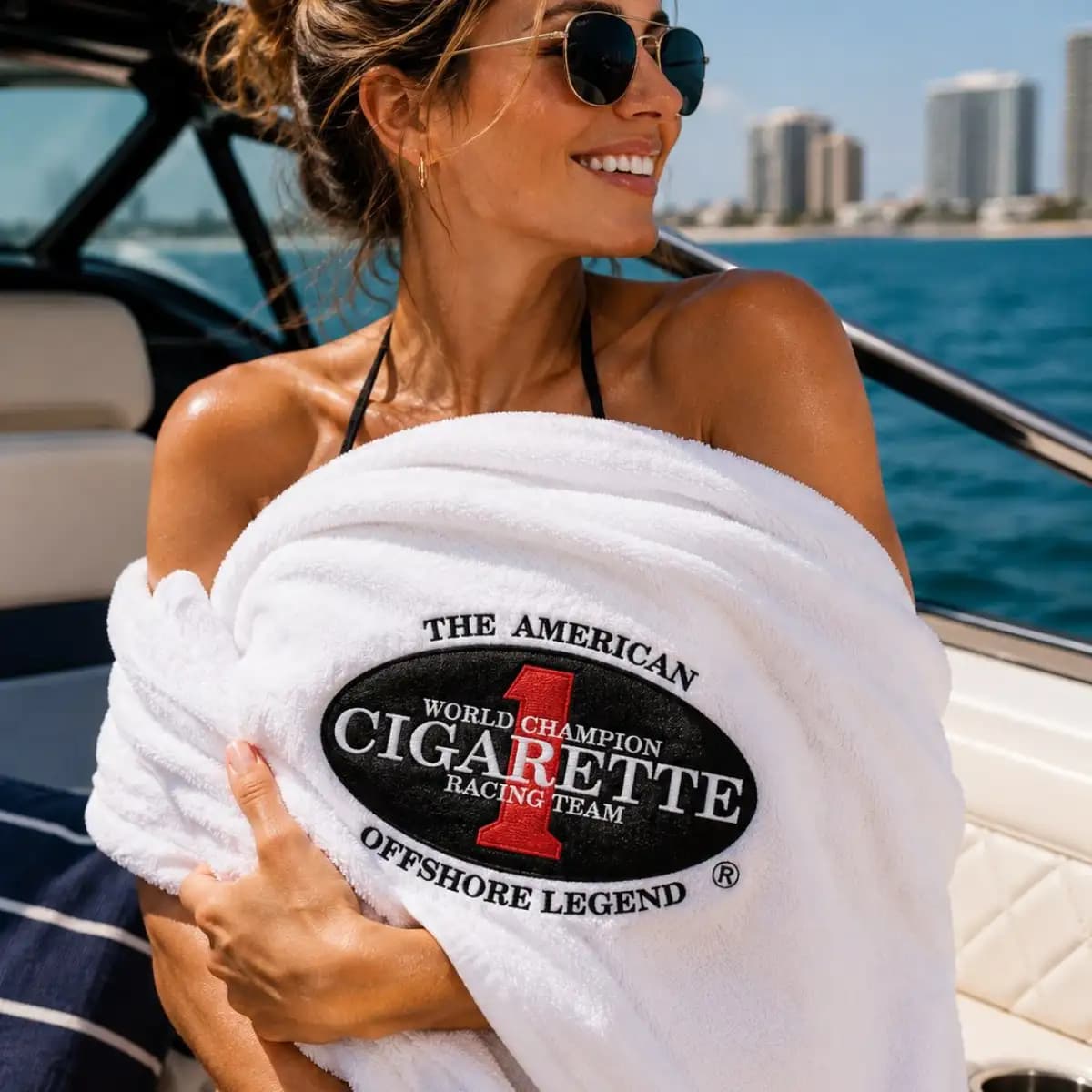 cigarette 53 - Premium Embroidered Towel