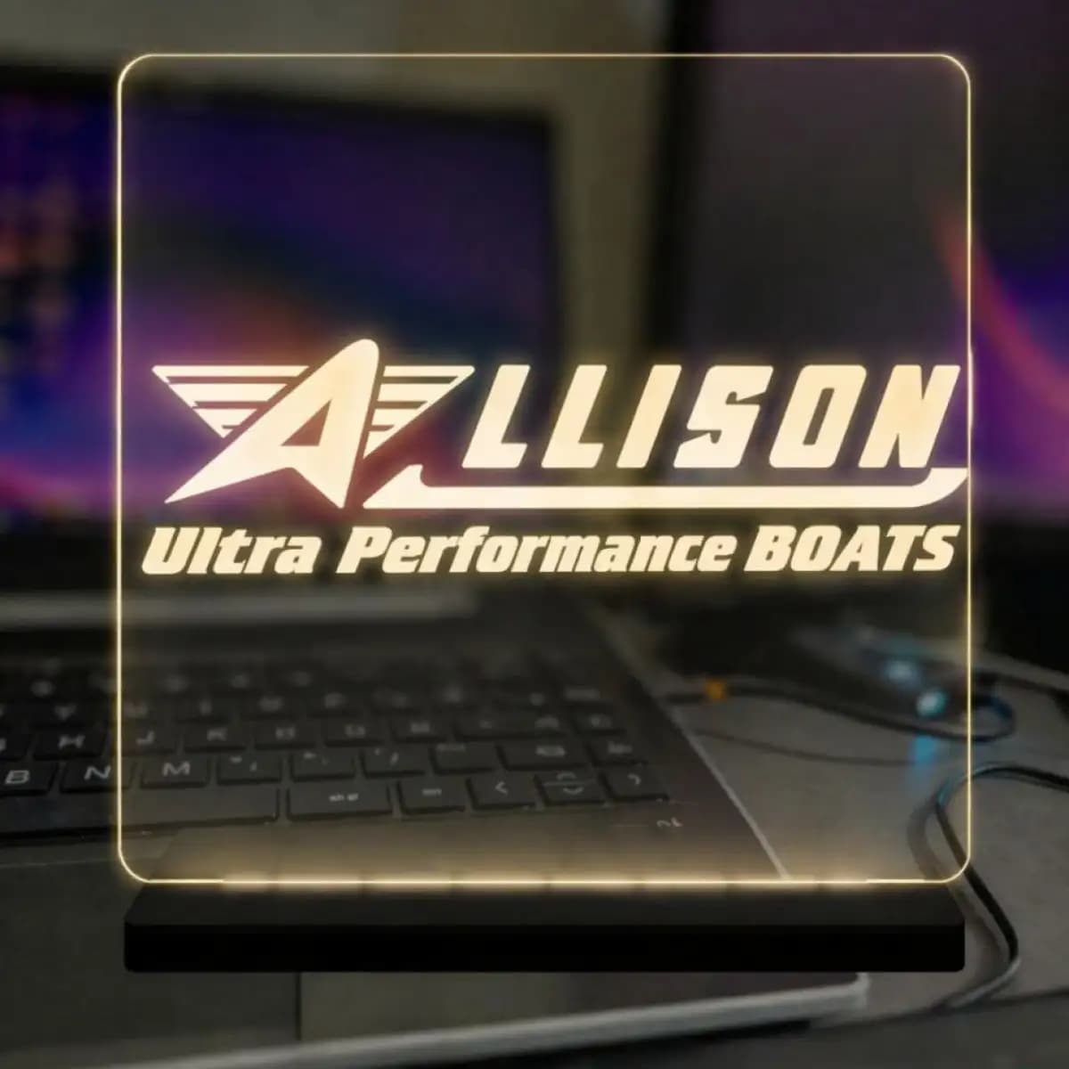 allison 16 - Custom LED Acrylic Desk Sign