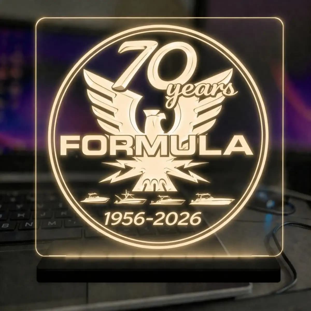 formula 25 - Custom LED Acrylic Desk Sign