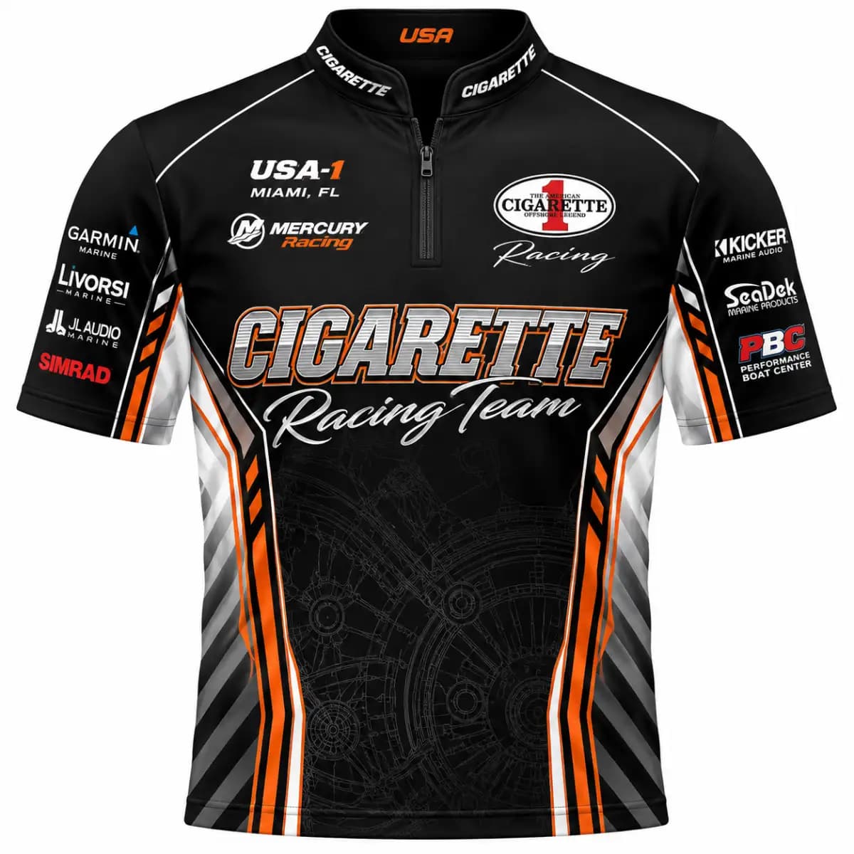 cigarette 98 - Premium Unisex Zip-Up Polo T-Shirt