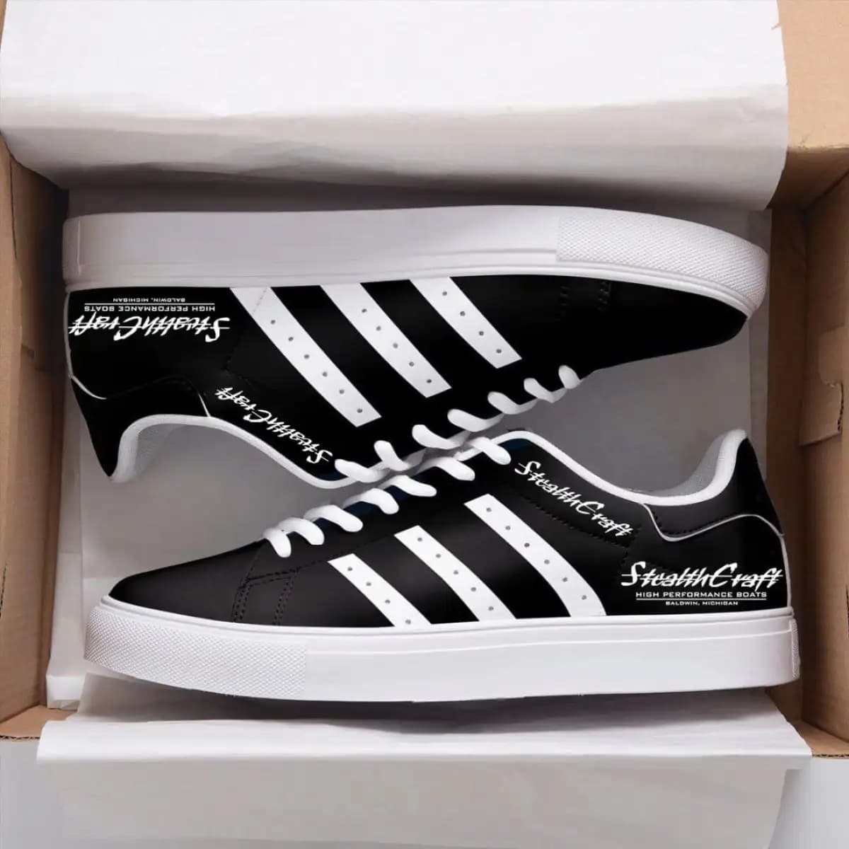 stealth craft 1 - Low Top Leather Sneakers