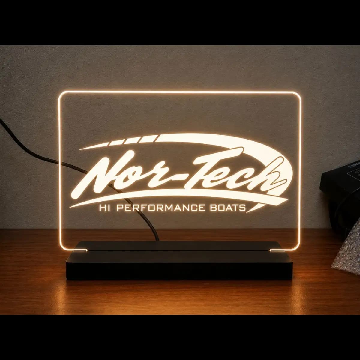 nor-tech desk LED - Custom LED Acrylic Desk Sign