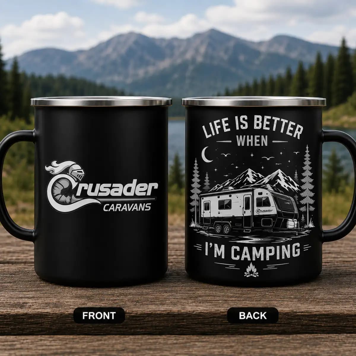 Crusader Caravans premium 05 - Personalized Camping Mug
