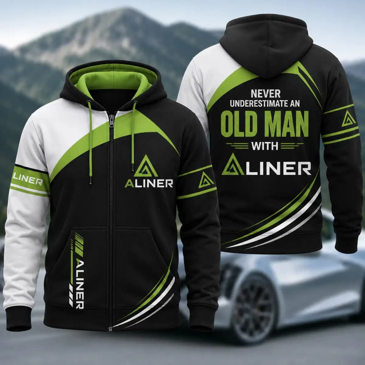 Aliner Camper Premium - Man's zip-up Hoodie