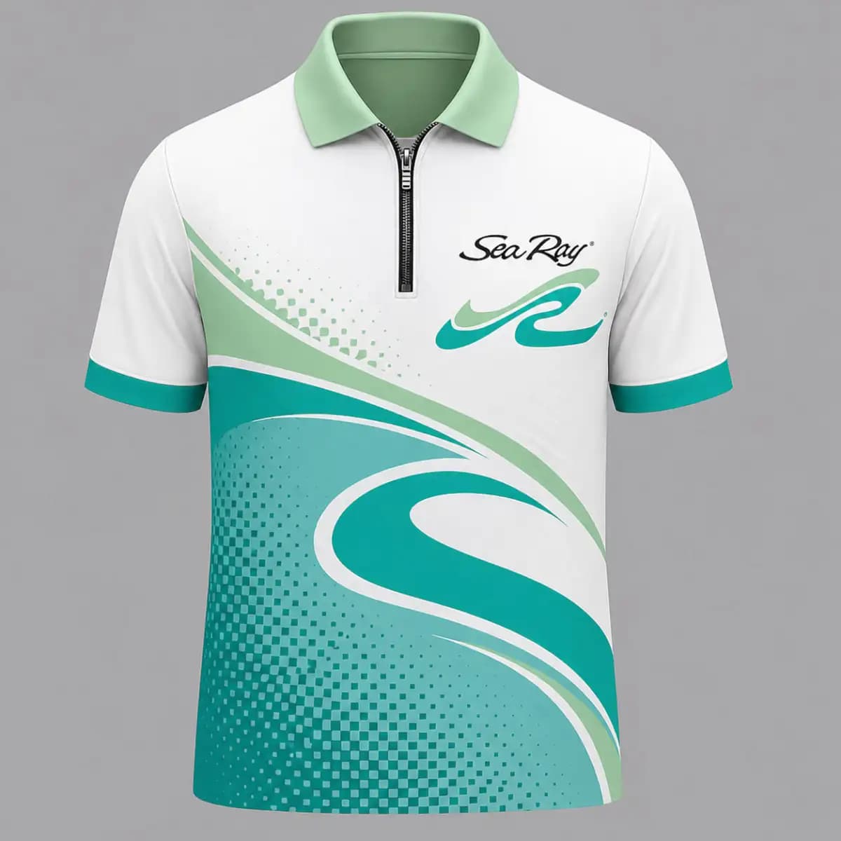 Sea Ray boats polo - Premium Unisex Zip-Up Polo T-Shirt