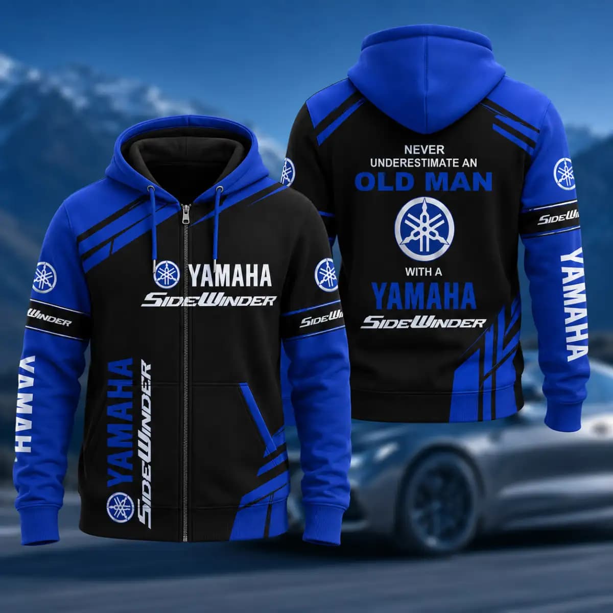 Yamaha Sidewinder Premium - Man's zip-up Hoodie