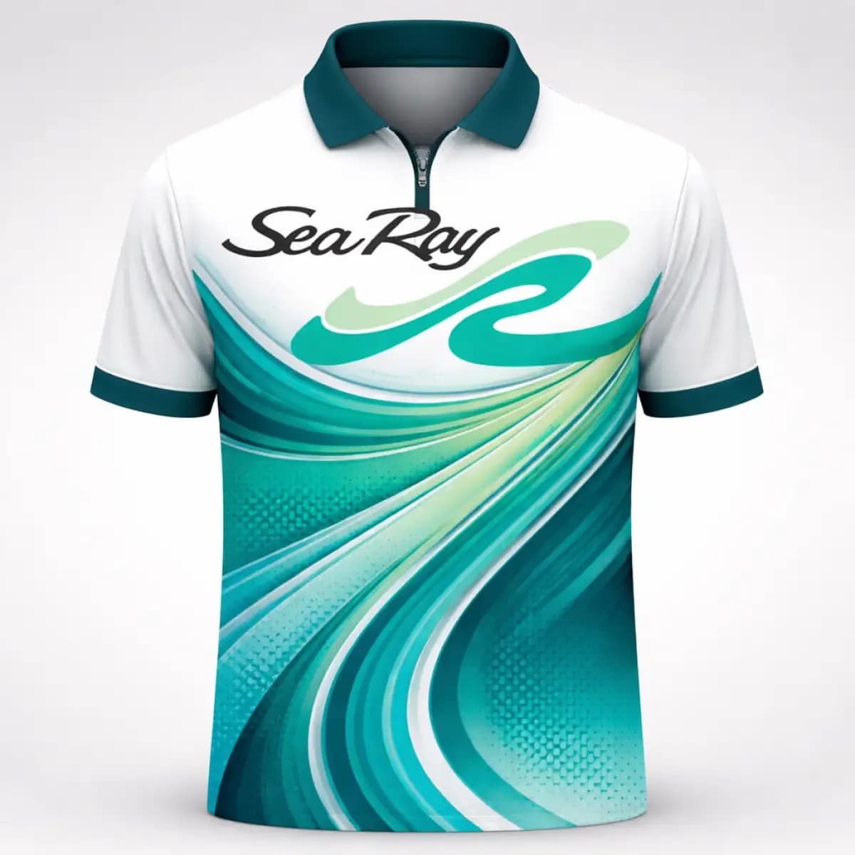 Sea Ray boat Polo - Premium Unisex Zip-Up Polo T-Shirt