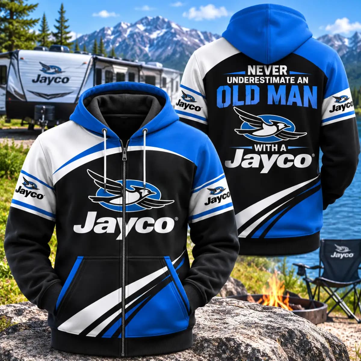Jayco Caravan Premium - Man's zip-up Hoodie