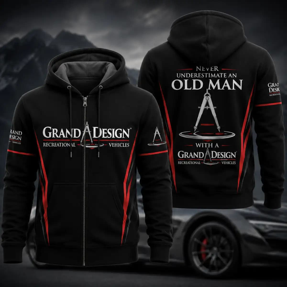 Grand Design Rv Premium - Man's zip-up Hoodie