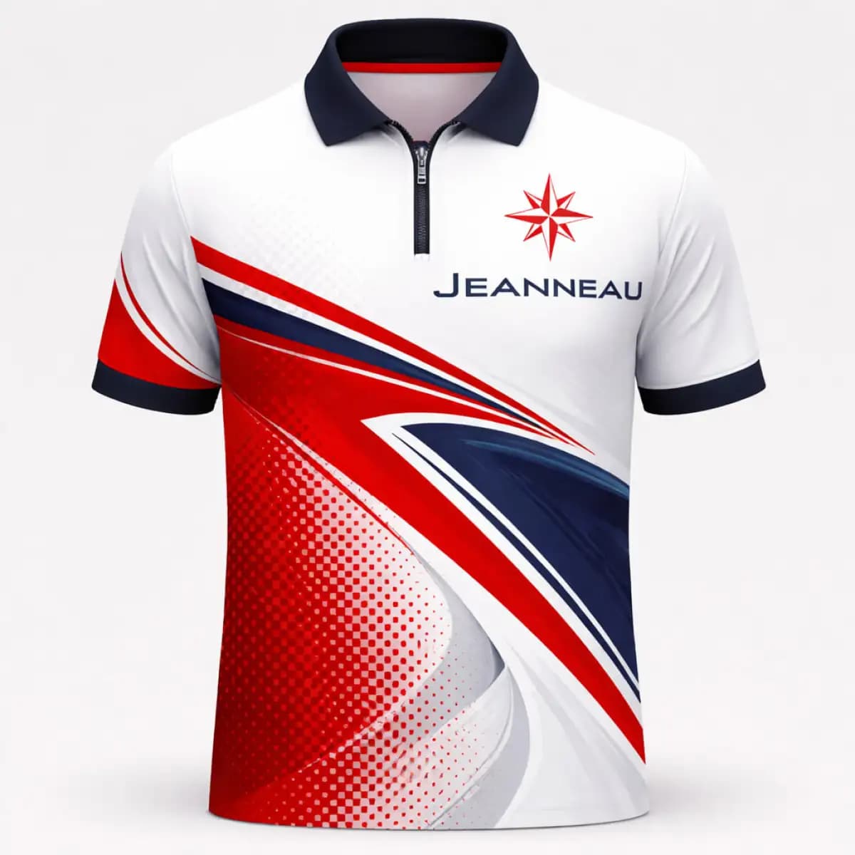 Jeanneau Polo - Premium Unisex Zip-Up Polo T-Shirt