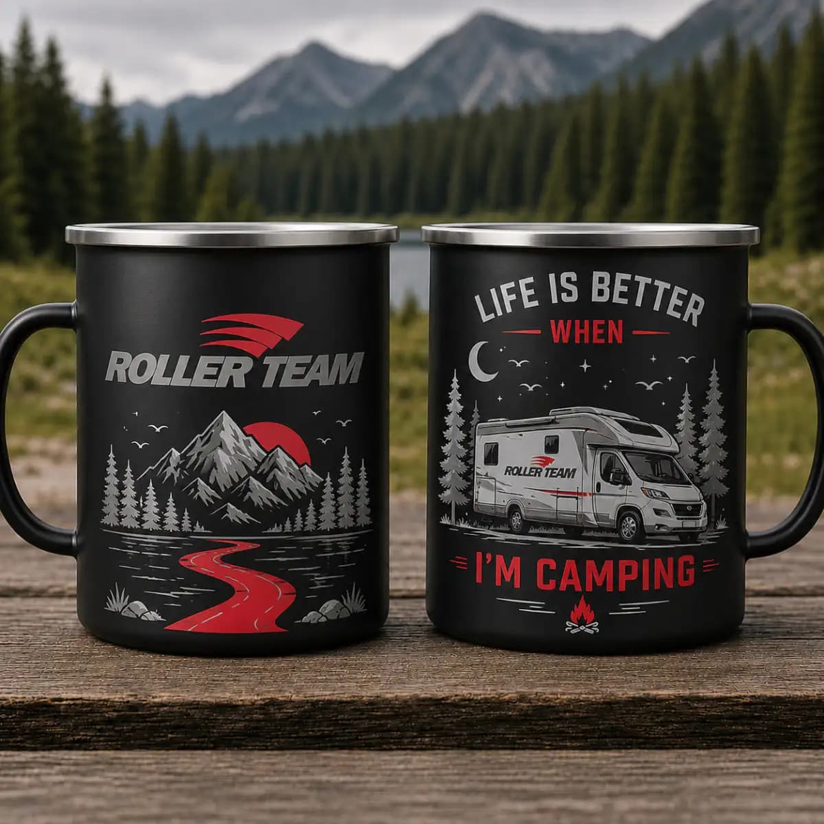 Roller Team Premium - Personalized Camping Mug