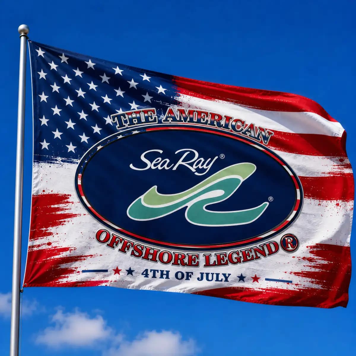 Sea Ray boat Flage - Triangle Pennant Flag
