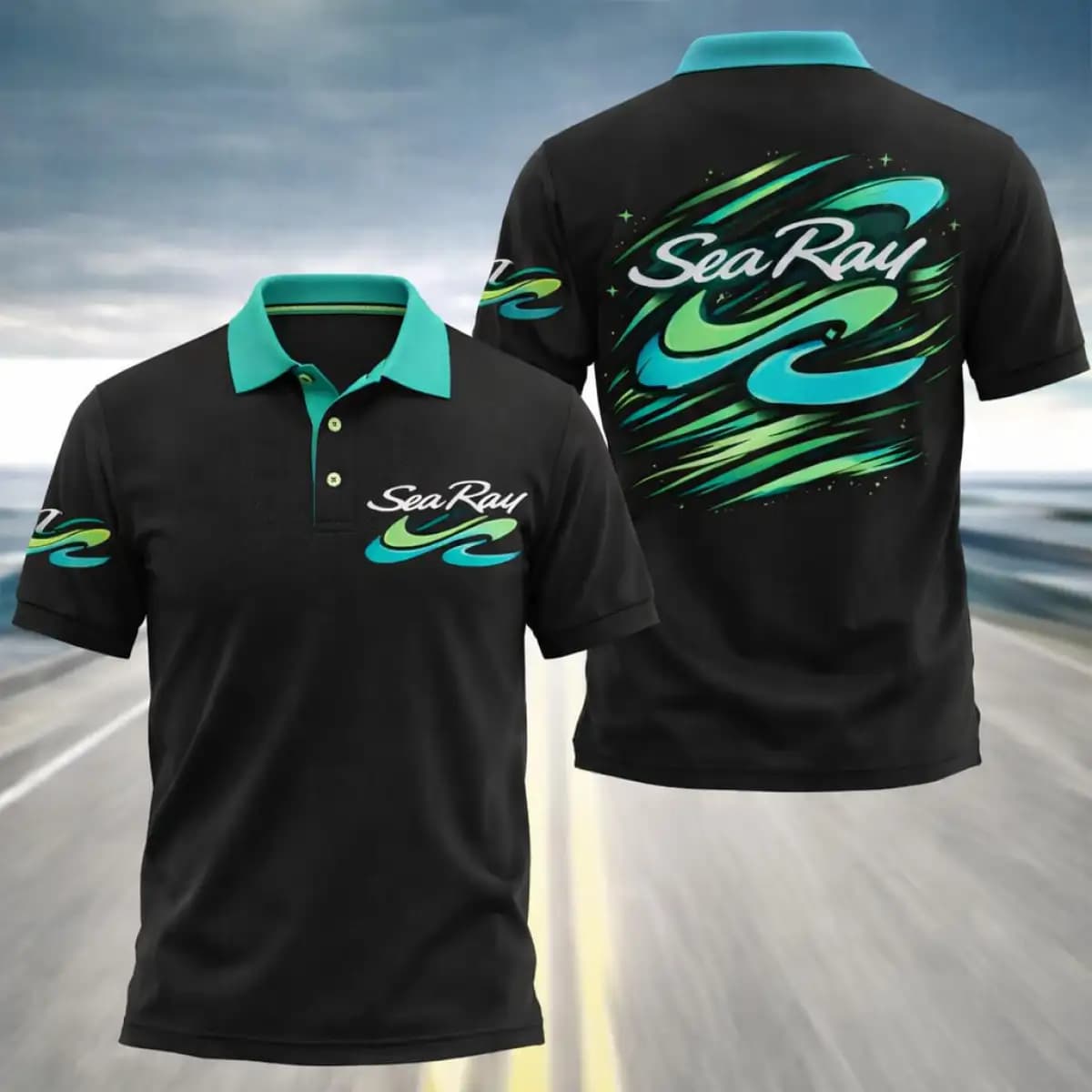 Sea Ray boat 01 - Premium Unisex Polo T-Shirt