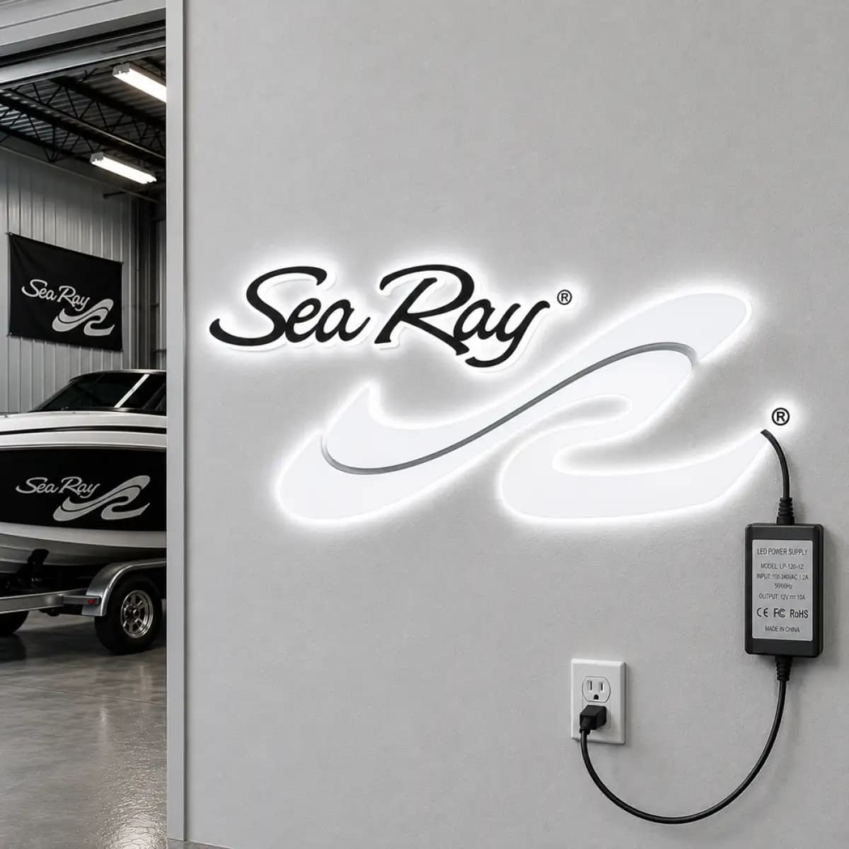 Sea Ray boats Premium Led - Premium Custom LED Neon Logo Sign